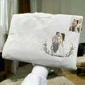 Blooming With Love – Custom Embroidered Birthday Flower Portrait from Photo Sweatshirt Hoodie, Perfect Gift for Couple
